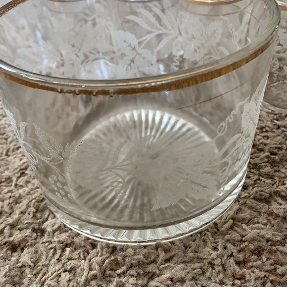 Vintage High Ball Glasses, Set of 11 - Mid Century Tumblers  Vintage gold glass cups